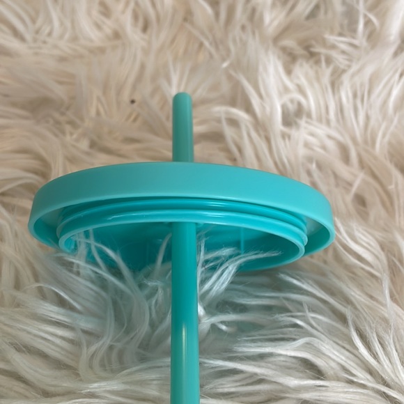 Tiffany blue sea foam green reusable tumbler cup w screw on lid & straw bpa free - Picture 8 of 17